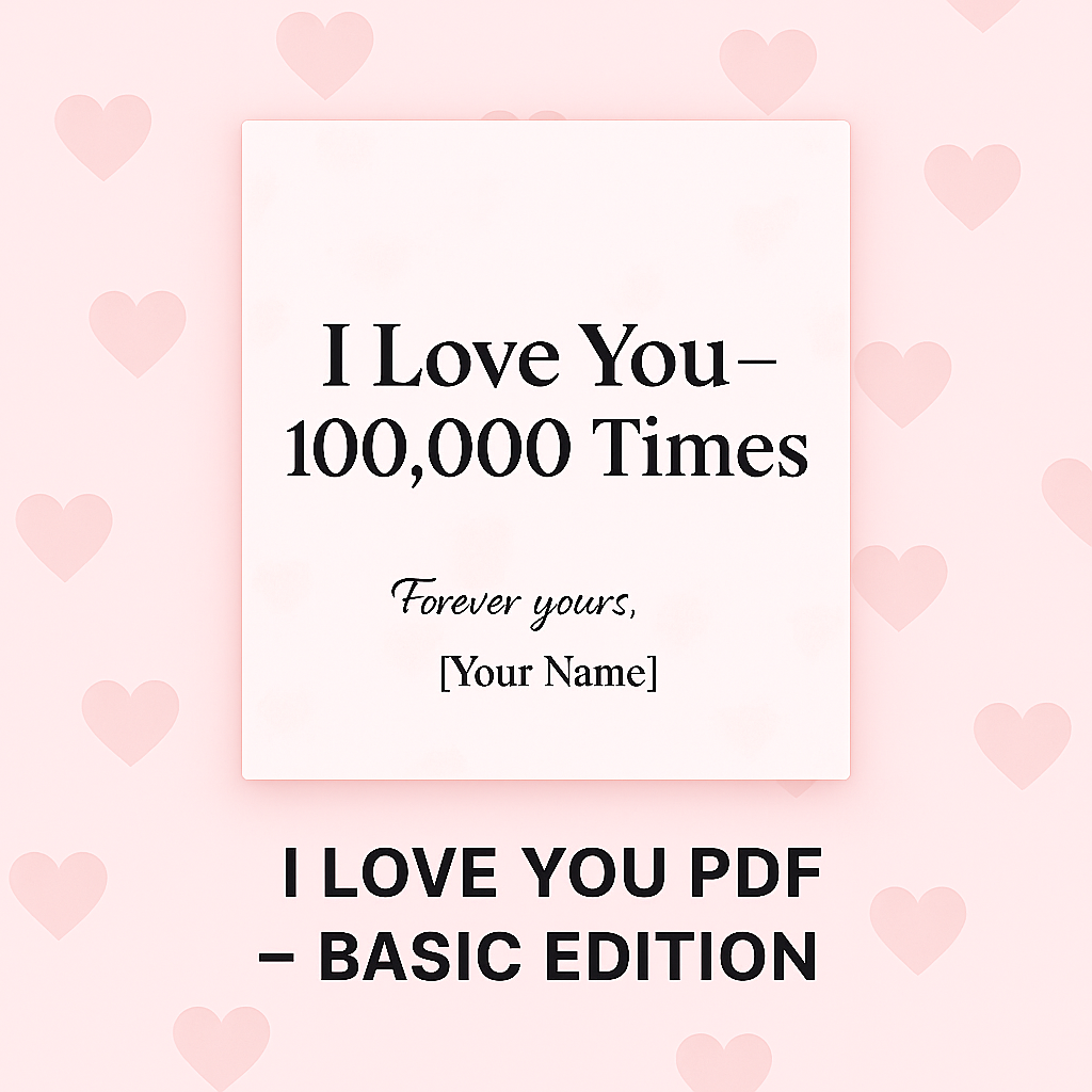 I Love You PDF – Basic Edition