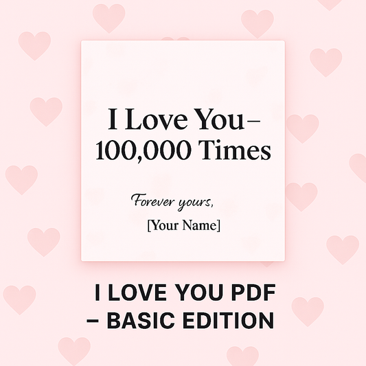 I Love You PDF – Basic Edition