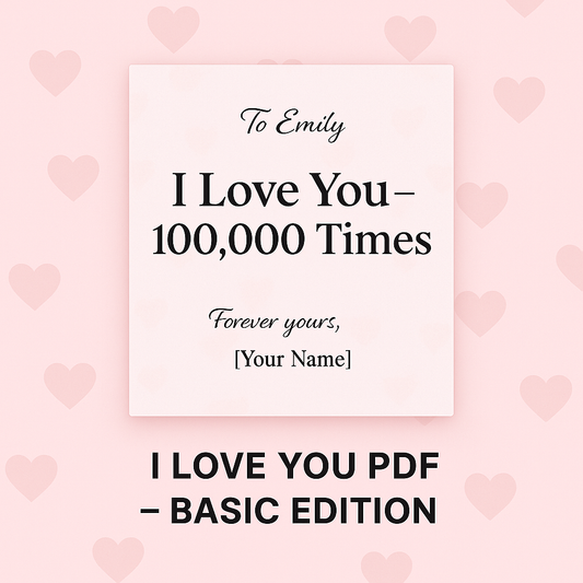 I Love You PDF – Basic Edition
