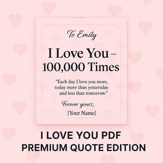 I Love You PDF – Premium Quote Edition